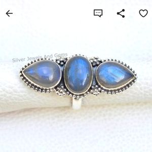 Labradorite large ring size 7